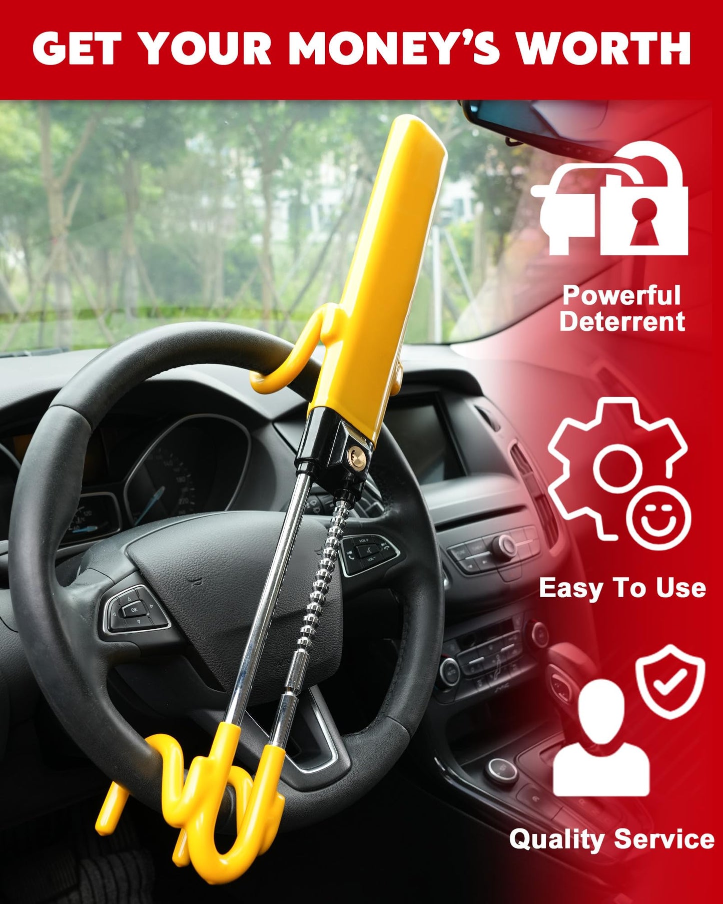 Phonery ArmorGrip  ® Steering Wheel Lock