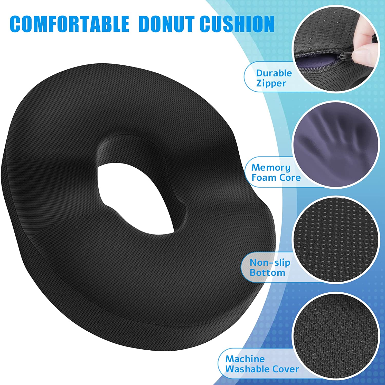 donut pillow-Phonery CushioNest ® Donut Pillow Seat Cushion-Getphonery