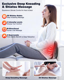 Shiatsu Back and Neck Massager with Heat – Deep Kneading Massage Pillow for Relaxation – Corded Design for Full Body Use - for Loved Ones
