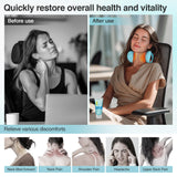 Hugterra Neck Massager 2025, Neck Stretcher Cervical Traction with Heat, 3 Modes, Portable Massage Neck Hump Corrector for Pain Relief and Muscle Relax, 26° Angle Cervical Traction Device