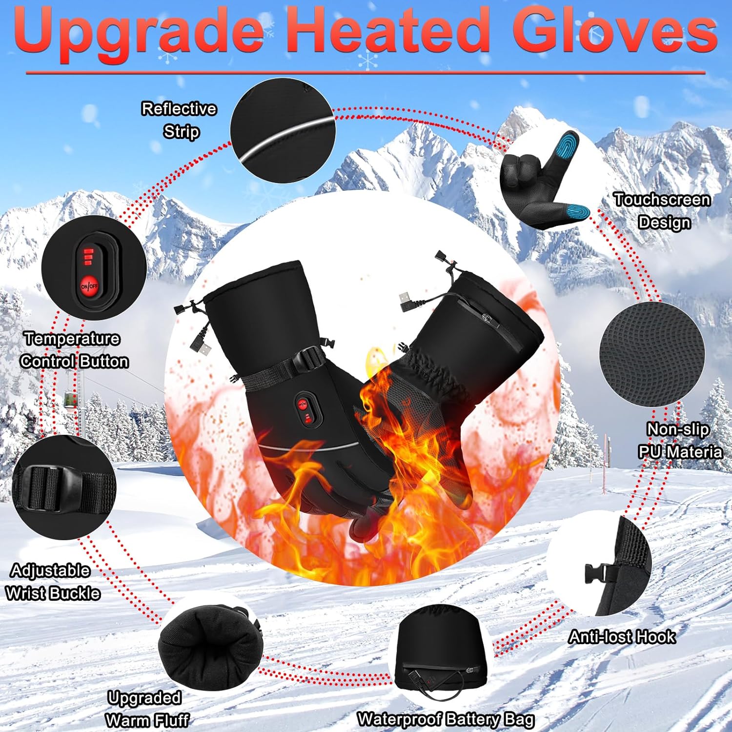 Phonery ArcticFire ® Heated Gloves for Men Women-Getphonery