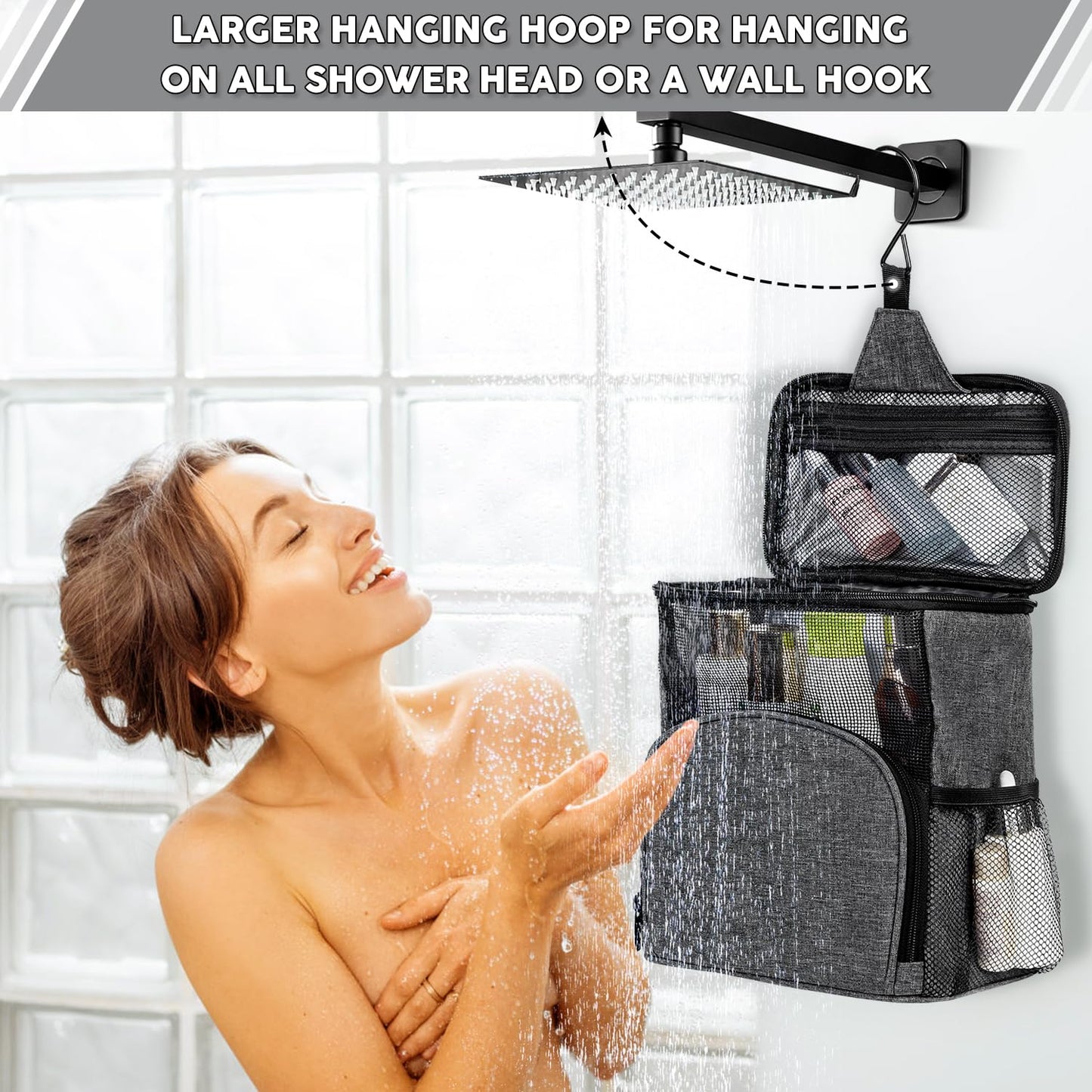 Phonery ShowerSavvy ® Hanging Shower Caddy-Getphonery