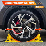 Wheel Chocks for RV Trailer, 4 Pack Non Slip Wheel Chocks for Travel Trailers with Rope for Easy Removal, Lightweight Plastic Wheel Stoppers Block for Camper Cars Trucks