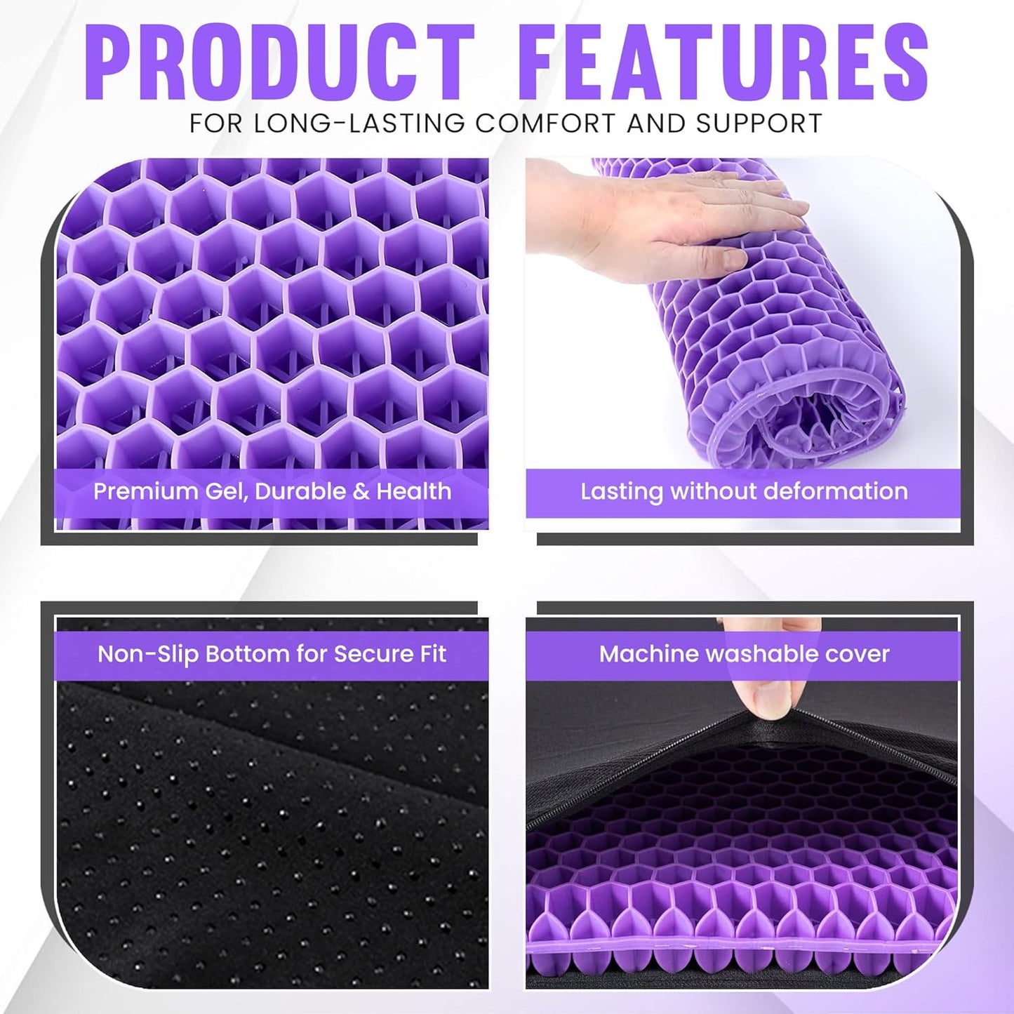 Phonery CoccyxCloud ® Wheelchair Gel Seat Cushion