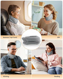 Heated Neck Brace Cervical Collar - Neck Support Brace with Heating Pad, Soft Foam Wraps Keep Vertebrae Stable and Aligned for Relief of Cervical Spine Pressure for Women & Men (M Size) Grey