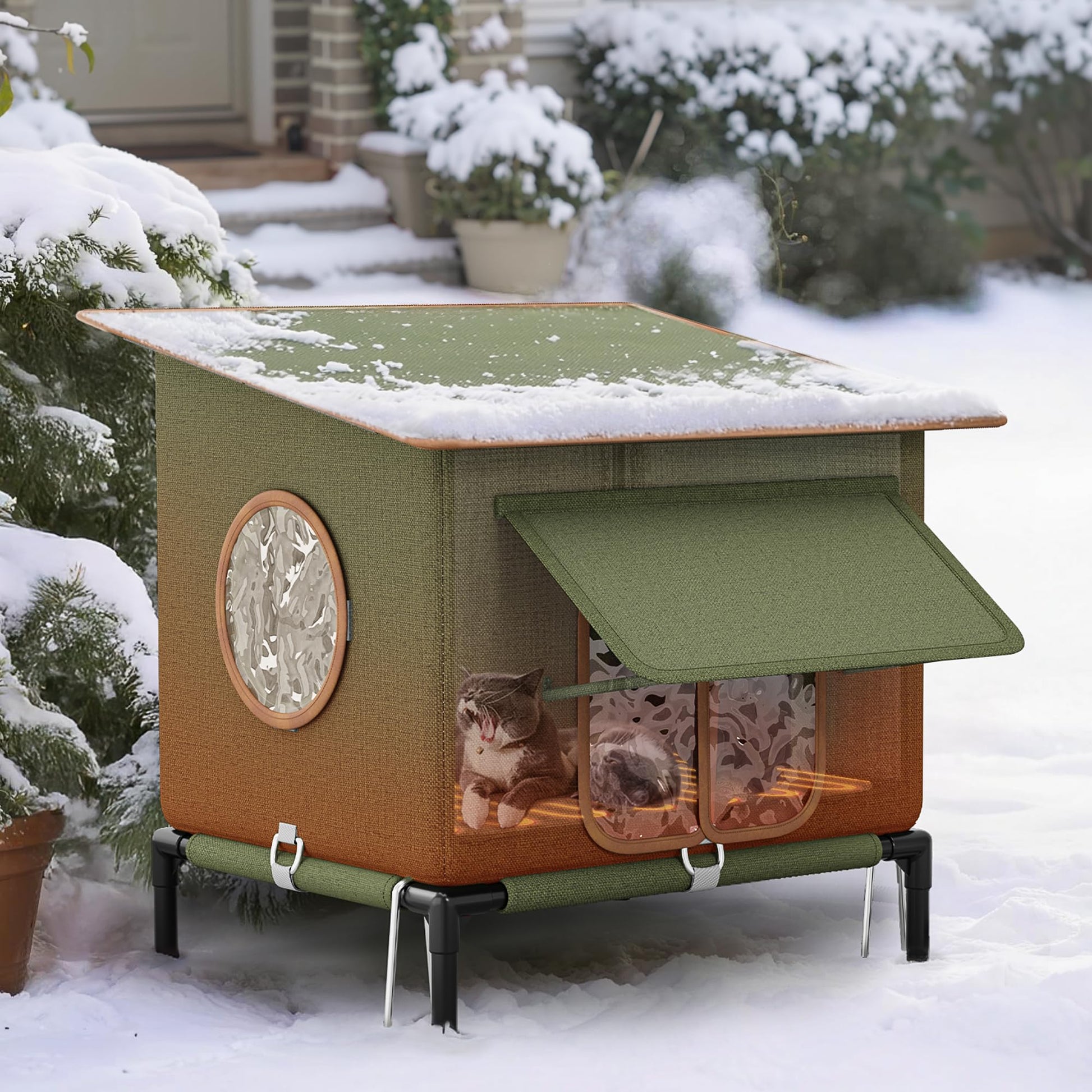 Phonery Guardian Outdoor Cat House for Winter