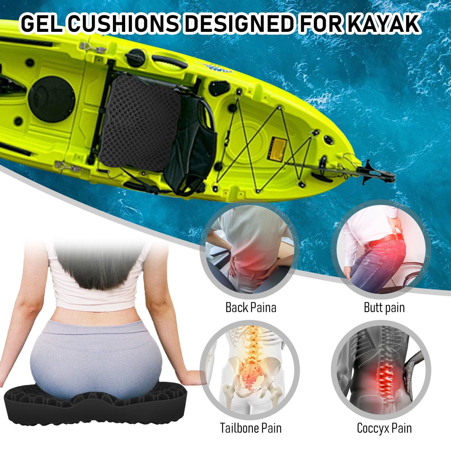 Phonery YakComfort ® Kayak Seat Cushion