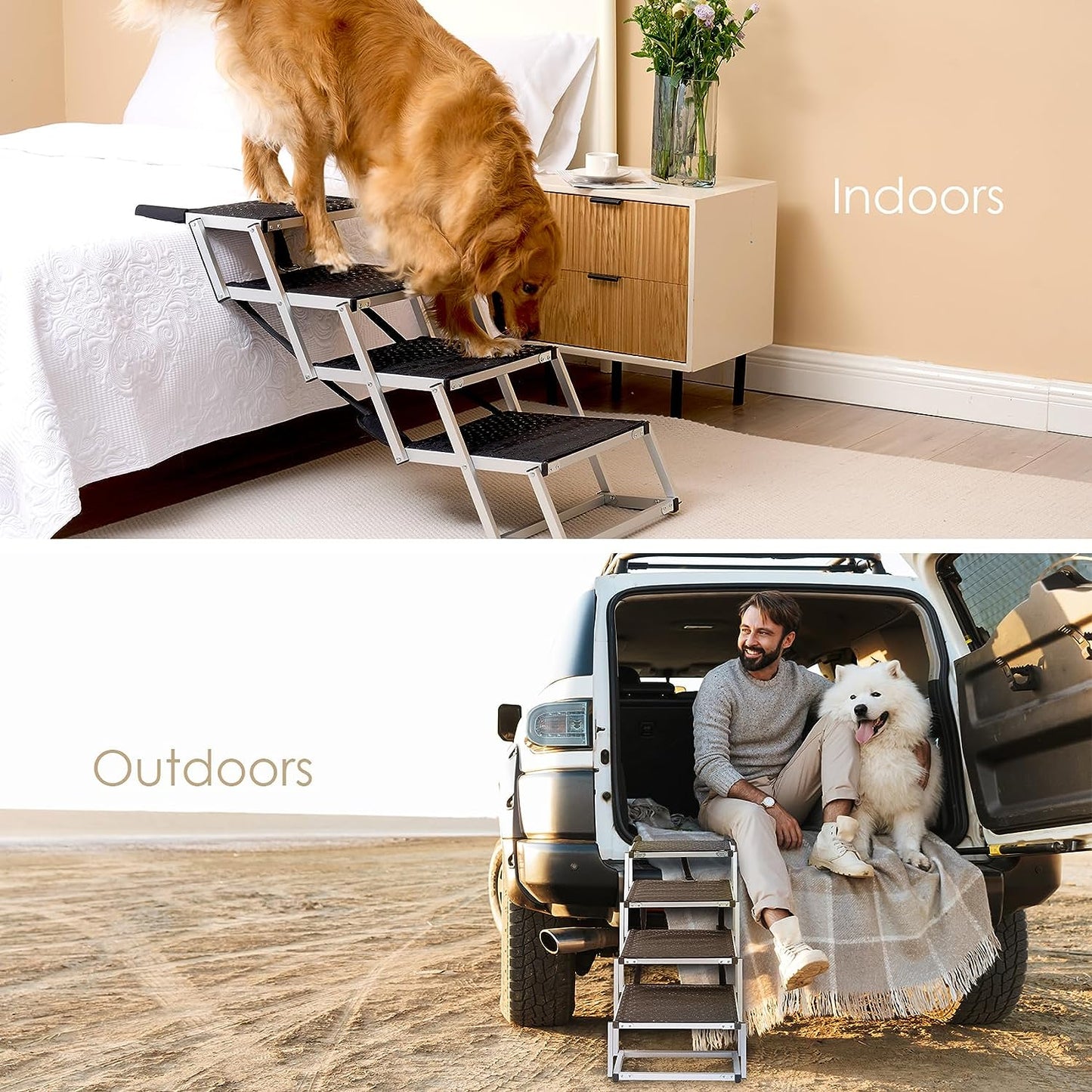 Phonery EasyHop ® Foldable Dog Car Ramp for Large Dogs-Getphonery