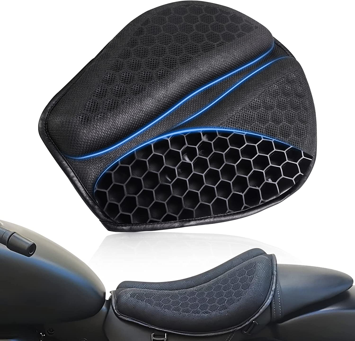 motorcycle seat cushion-Phonery Honeycomb ® Universal Motorcycle Seat  Cushion-Getphonery