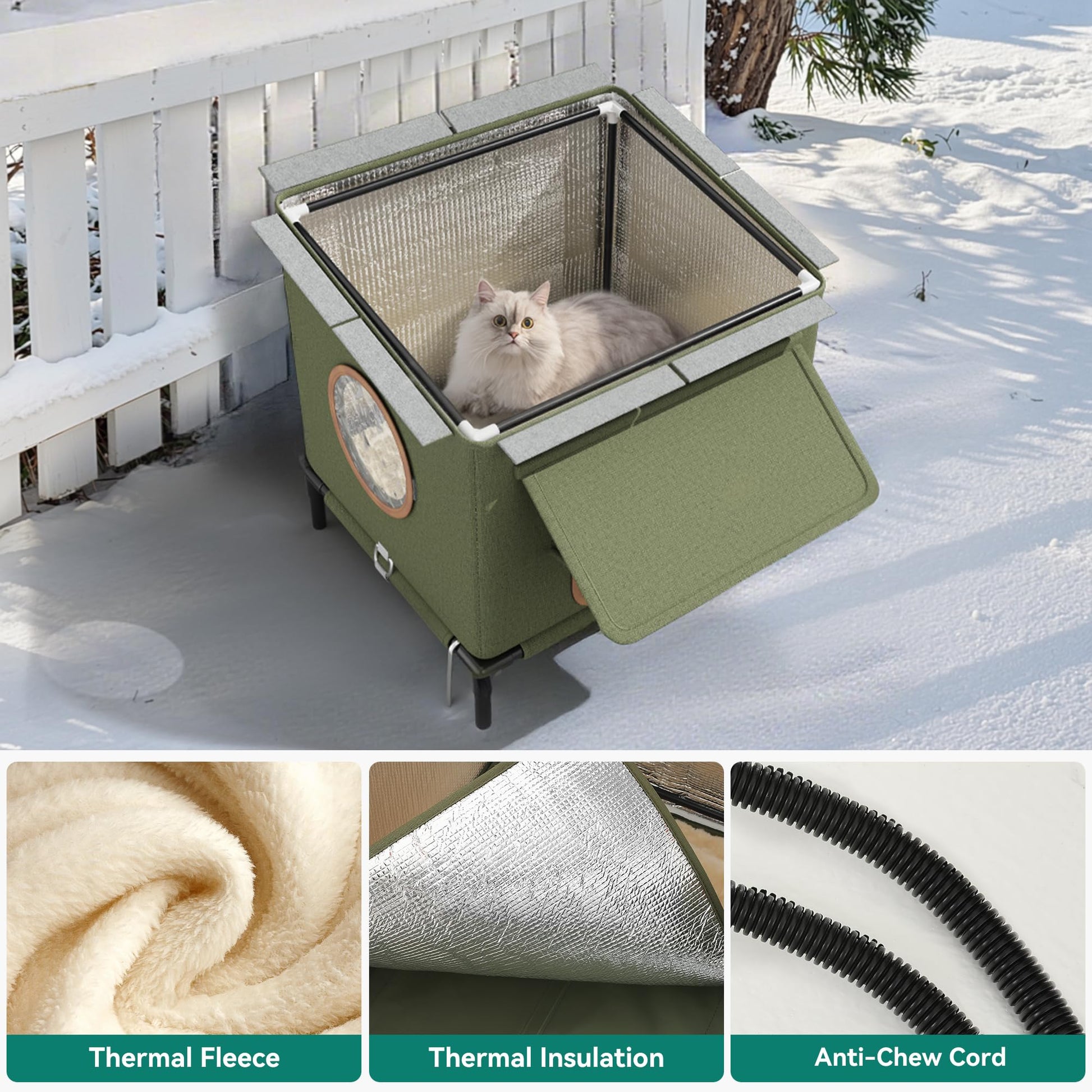 Phonery Guardian Outdoor Cat House for Winter