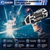 Saker Portable Electric Welding Machine,110V Portable Welder Handheld with IGBT Inverter 5 Variable Current Adjustment,Portable ARC Welder Gun, Fits for 3/32" Wire Rods (Grey)