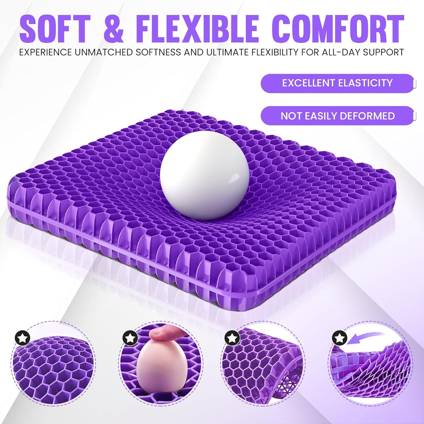Phonery CoccyxCloud ® Wheelchair Gel Seat Cushion