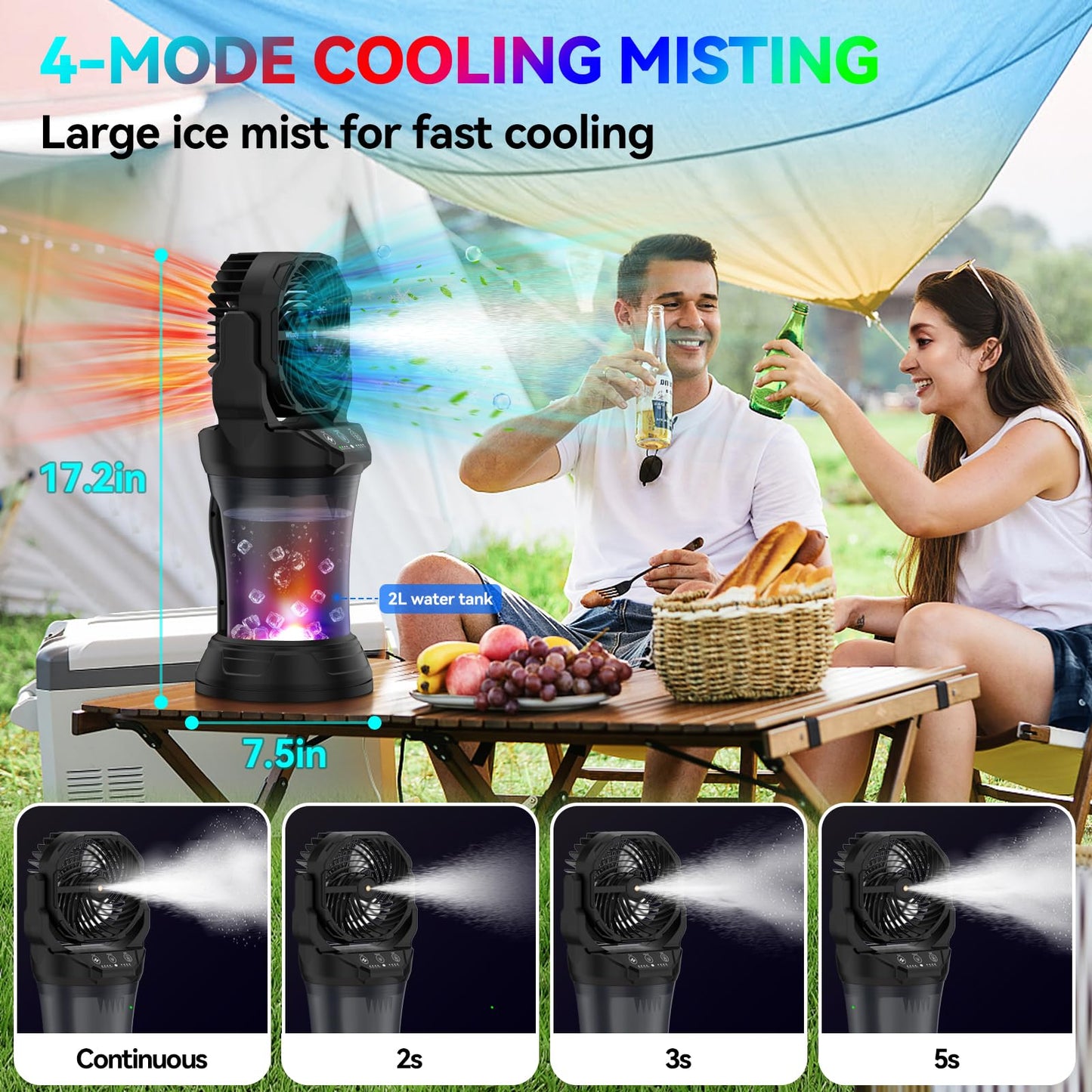 Phonery BreezeMist ® Misting Fan with Bucket