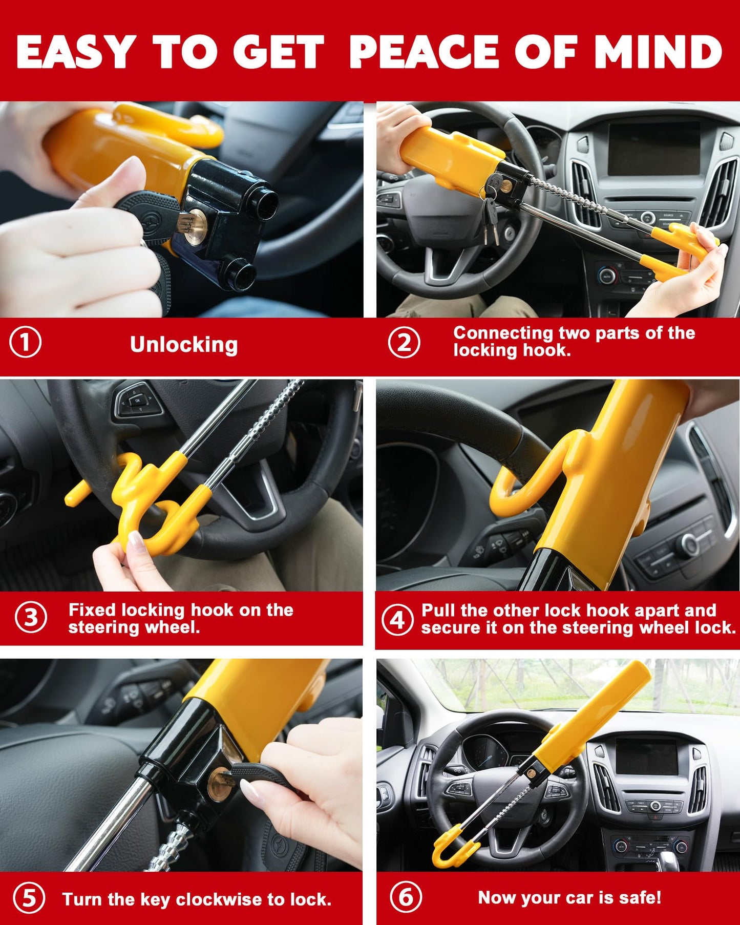 Phonery ArmorGrip  ® Steering Wheel Lock