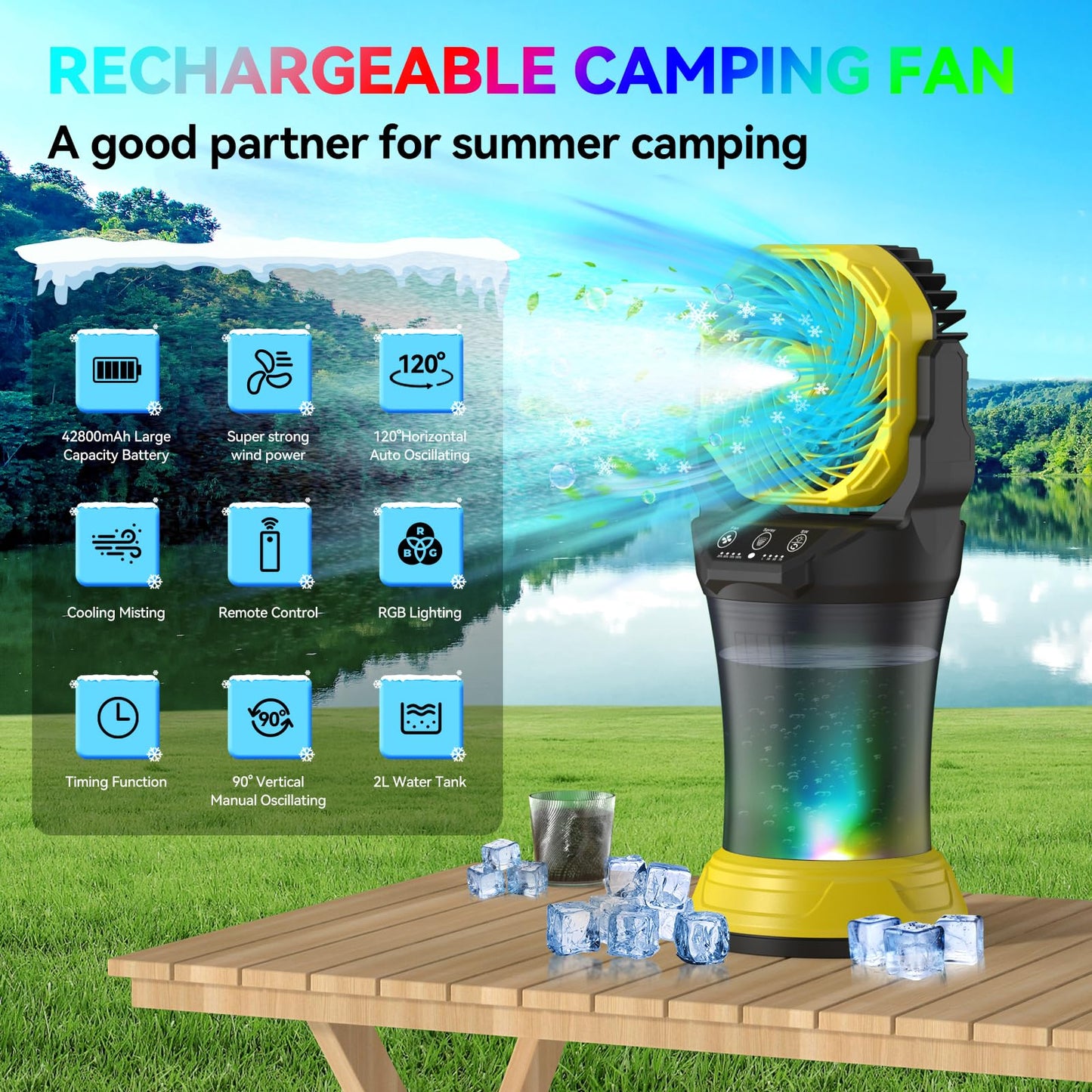 Phonery BreezeMist ® Misting Fan with Bucket