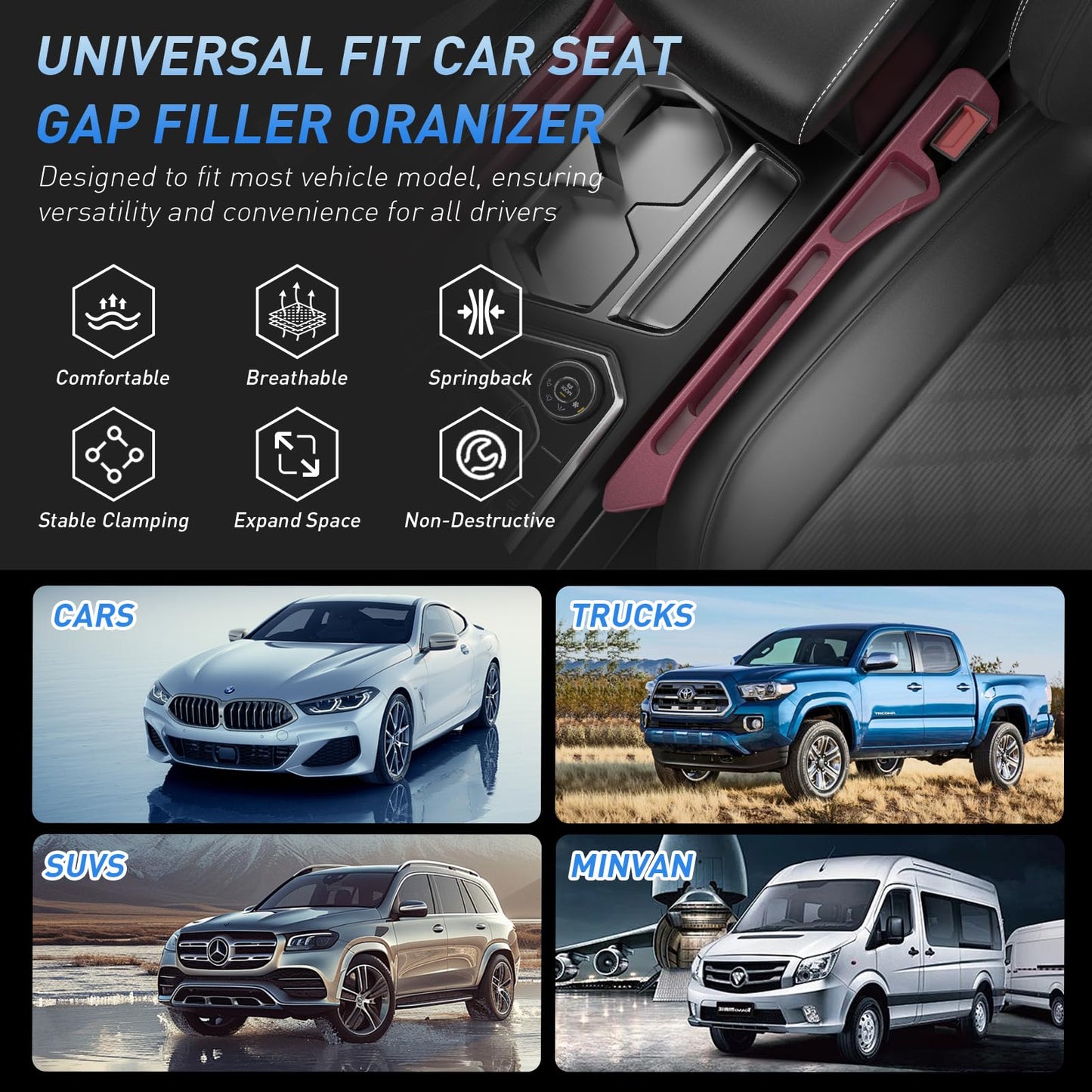 Phonery DropGuard   ® Car Seat Gap Fillers