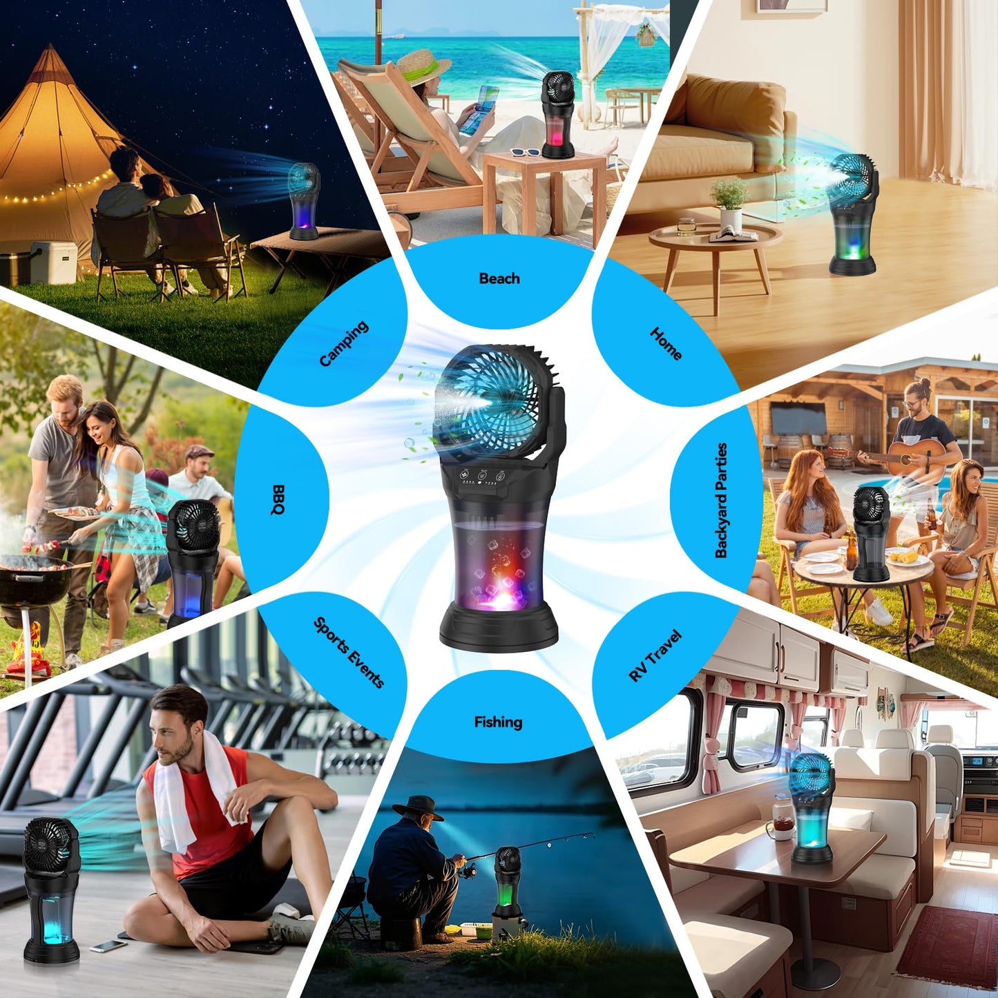 Phonery BreezeMist ® Misting Fan with Bucket