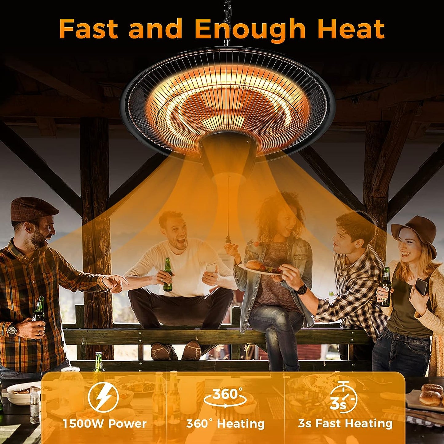 Phonery RadiantEdge ® Outdoor Patio Heater-Getphonery