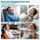 Hugterra Neck Massager 2025, Neck Stretcher Cervical Traction with Heat, 3 Modes, Portable Massage Neck Hump Corrector for Pain Relief and Muscle Relax, 26° Angle Cervical Traction Device