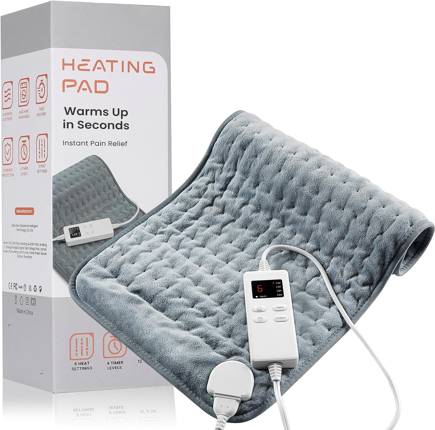 Phonery HeatRelief ® Heating Pad for Back Pain Relief-Getphonery
