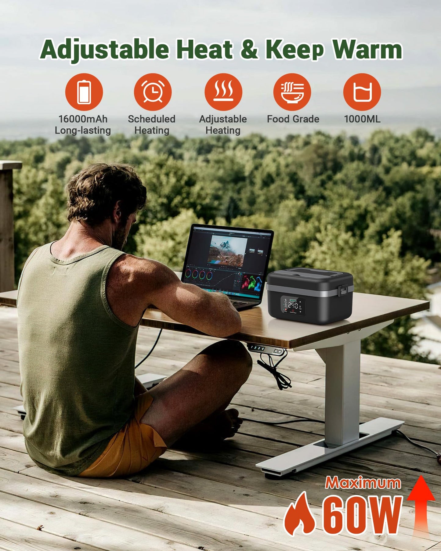 Phonery VoltLunch ® Electric Lunch Box for Adults