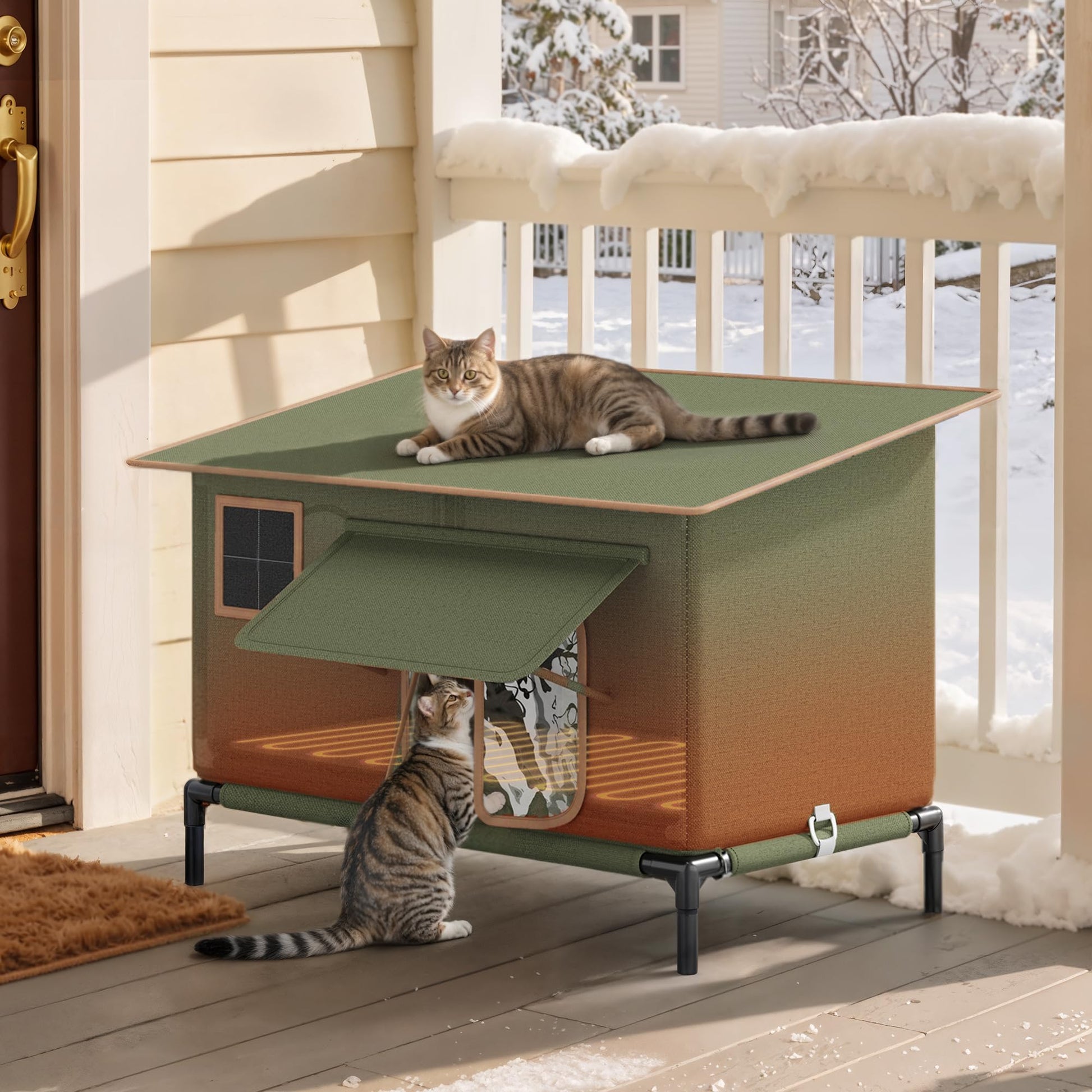 Phonery Guardian Outdoor Cat House for Winter