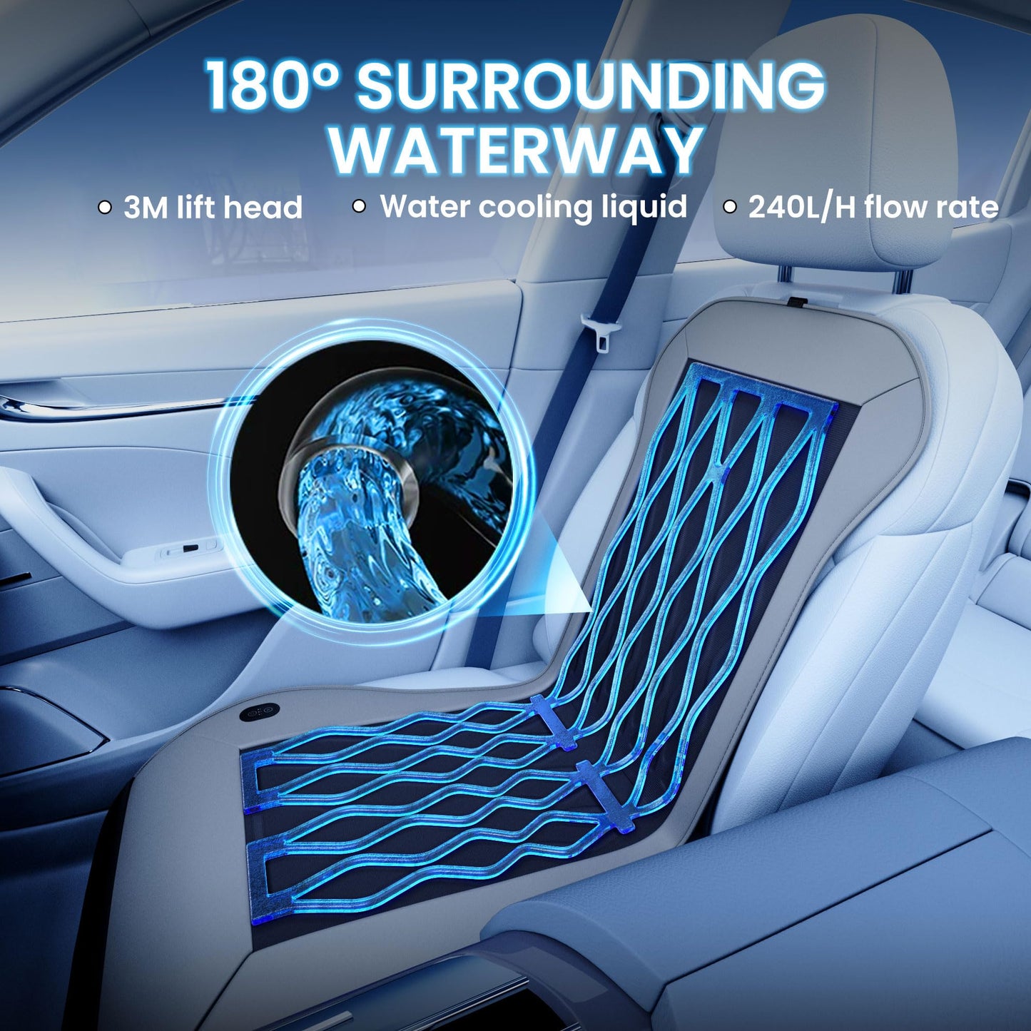 Phonery ChillRide ® Cooling Car Seat Pad