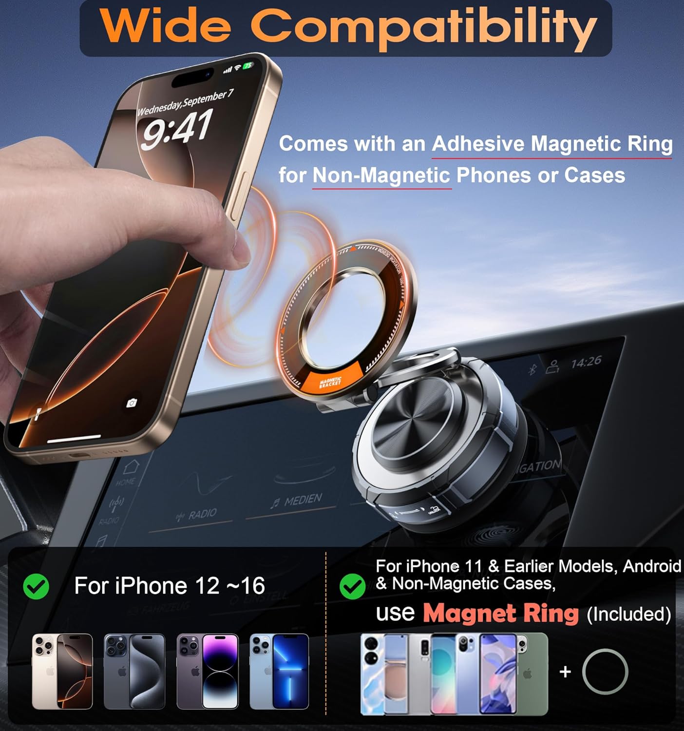 Phonery VacLock ® Phone Mount For Car Dashboard