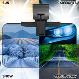 Sun Visor Extender for Cars，Adjustable Polarized Sun Visor Extender ，Polarized Car Sun Visor，Safe Driving Extension for Glare/UV ，Clip on, Universal (Universal, L)