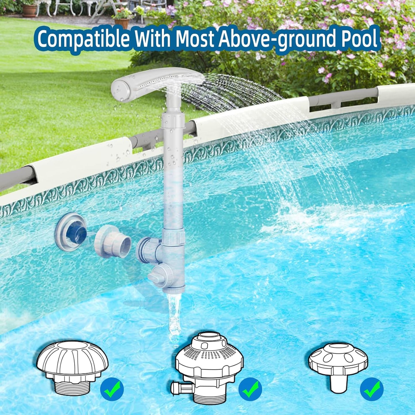 Phonery SplashMaster ® Pool Fountain for Above and In-Ground Pools-Getphonery