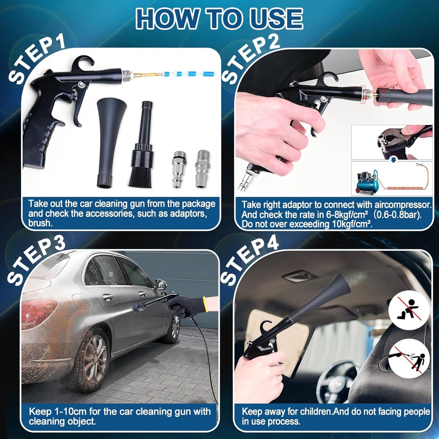 Phonery AeroClean ® Car Cleaning Gun For Detailing