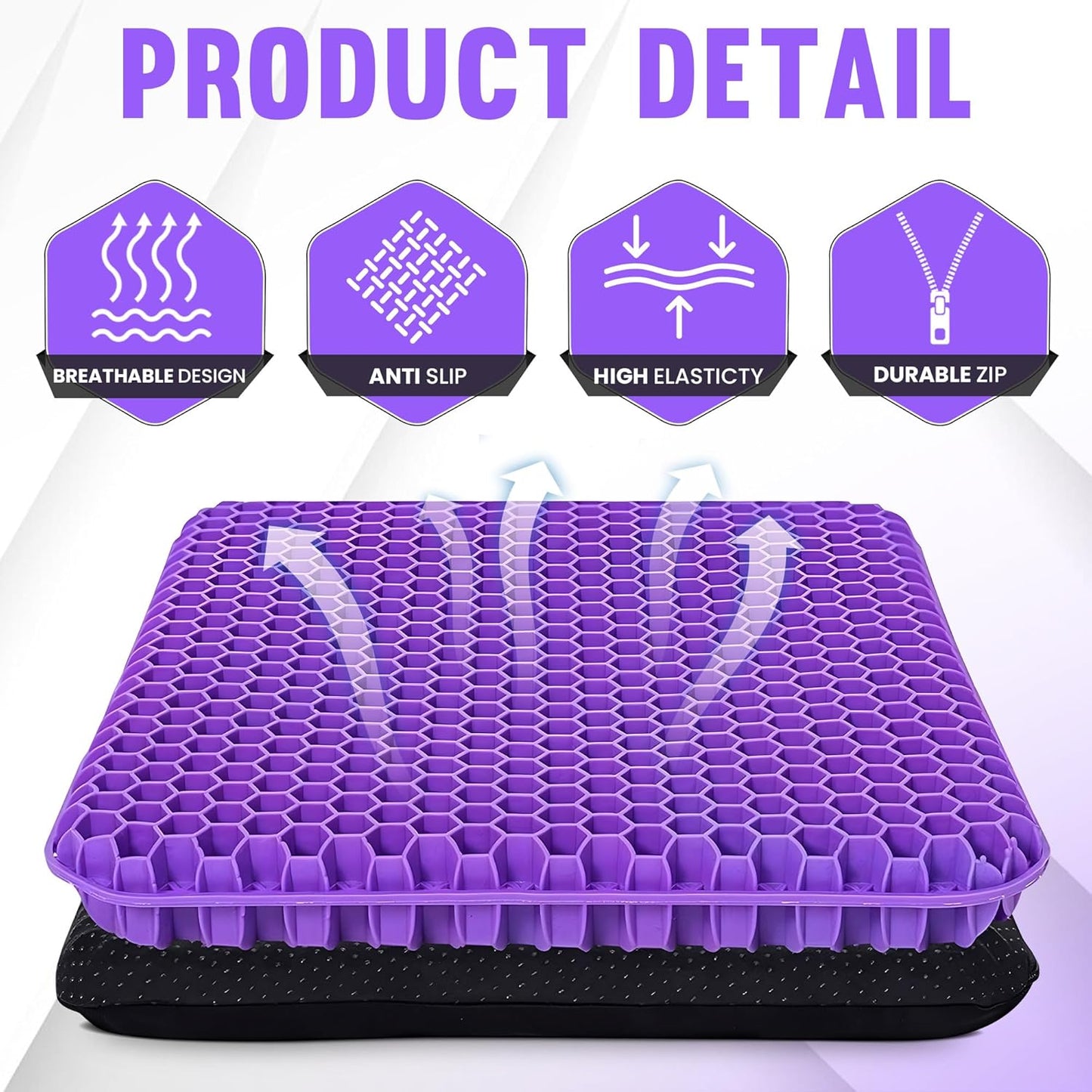 Phonery CoccyxCloud ® Wheelchair Gel Seat Cushion