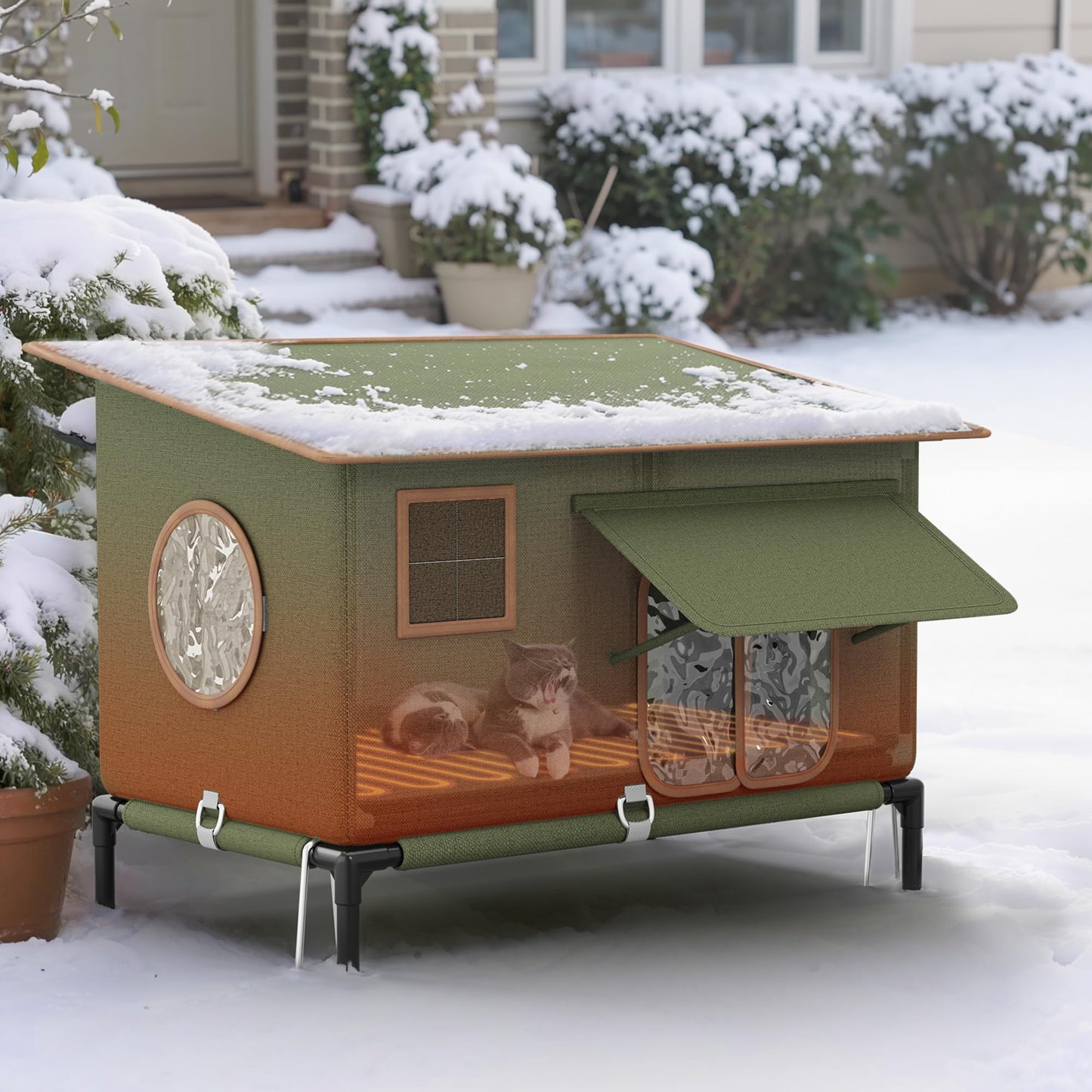 Phonery Guardian Outdoor Cat House for Winter