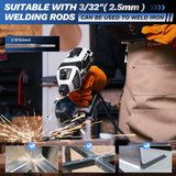 Saker Portable Electric Welding Machine,110V Portable Welder Handheld with IGBT Inverter 5 Variable Current Adjustment,Portable ARC Welder Gun, Fits for 3/32" Wire Rods (Grey)