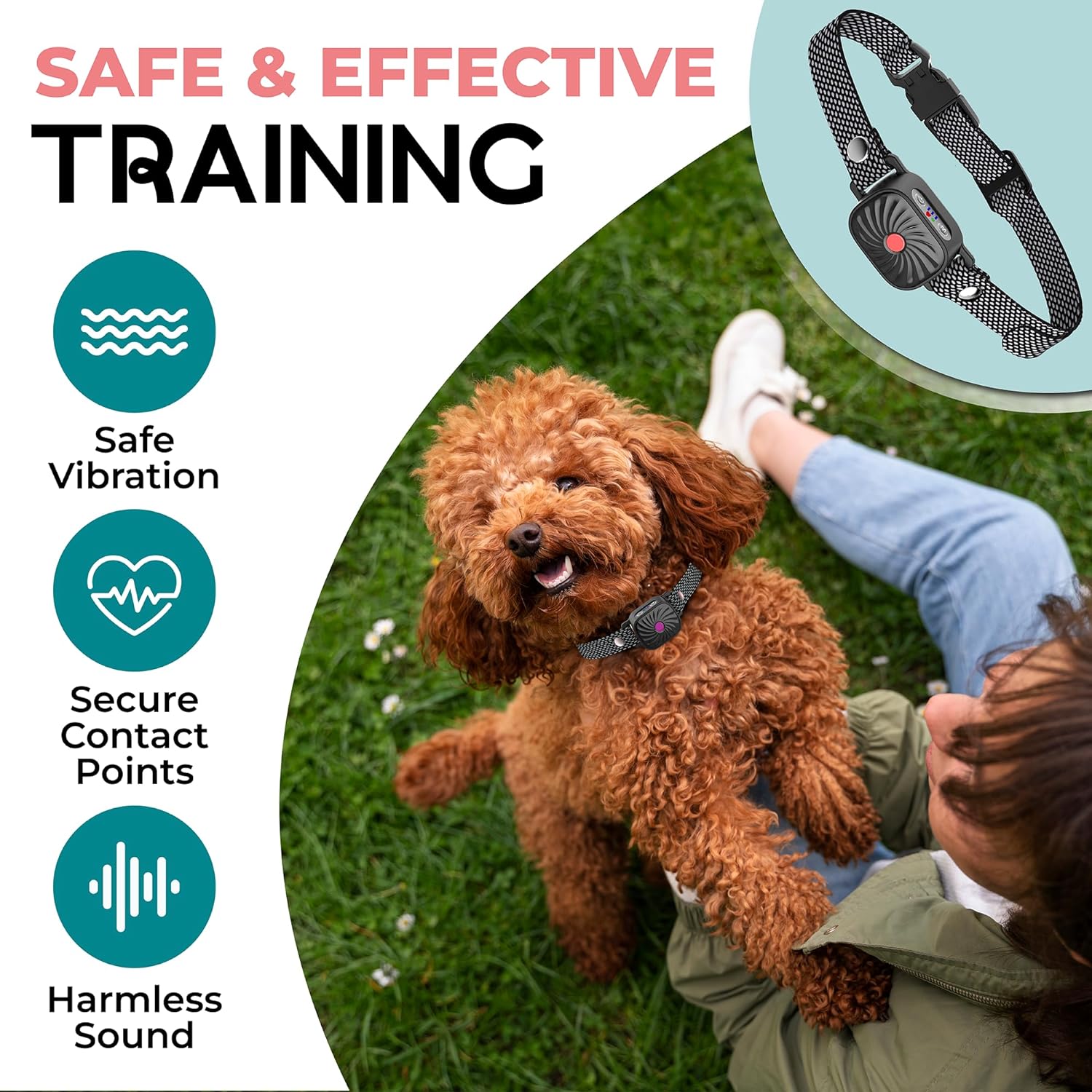 Phonery BarkEase ® Bark Collar for Small Dogs-Getphonery