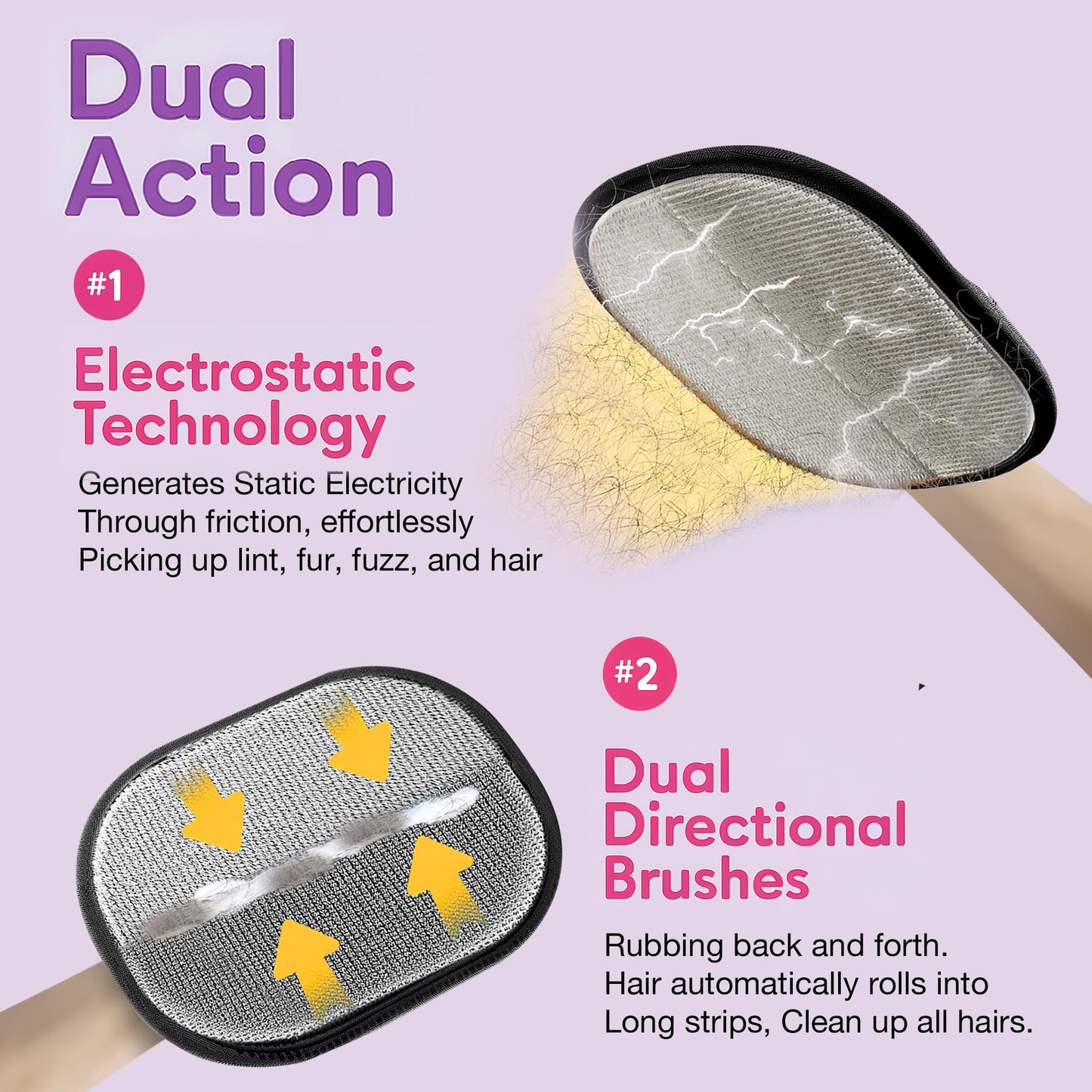 Phonery FurFree ® Electrostatic Pet Hair Remover Gloves