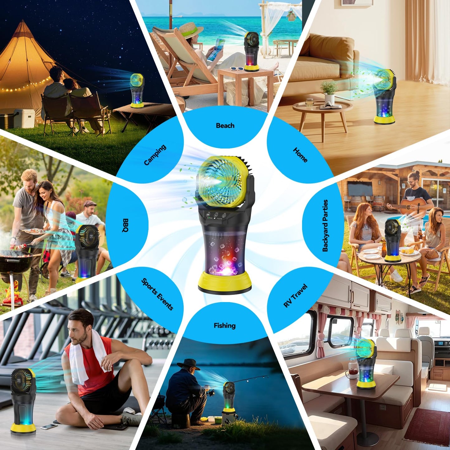 Phonery BreezeMist ® Misting Fan with Bucket