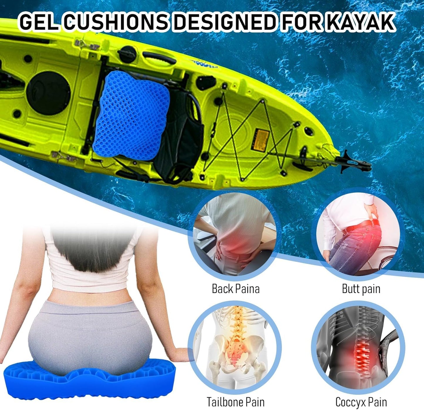Phonery YakComfort ® Kayak Seat Cushion