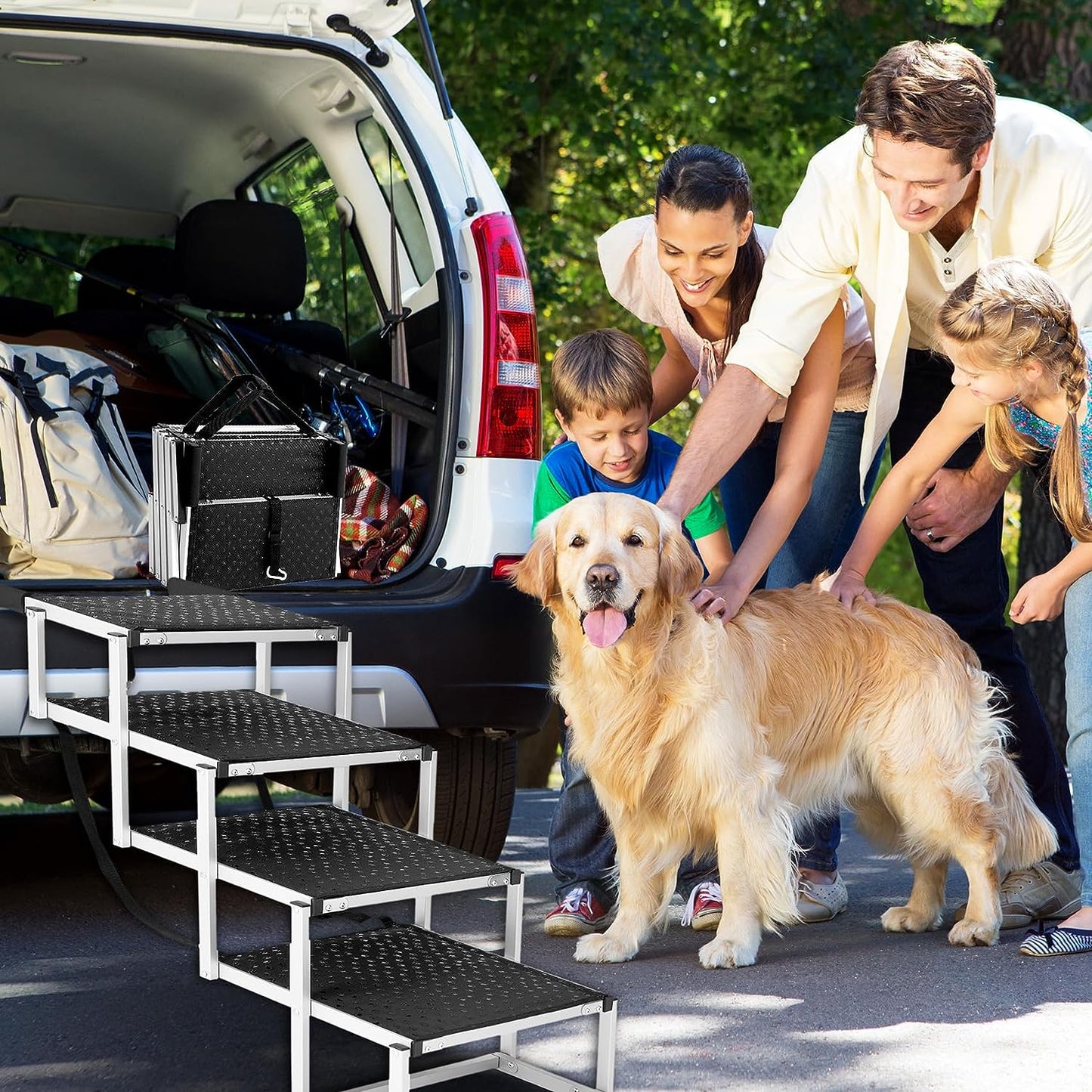 Phonery EasyHop ® Foldable Dog Car Ramp for Large Dogs-Getphonery