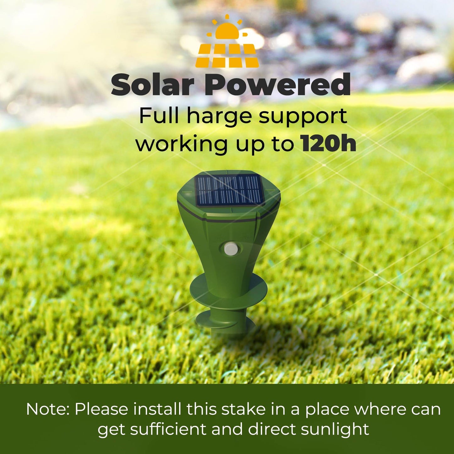 Phonery SunWave ® Solar Powered Mole Repellent-Getphonery