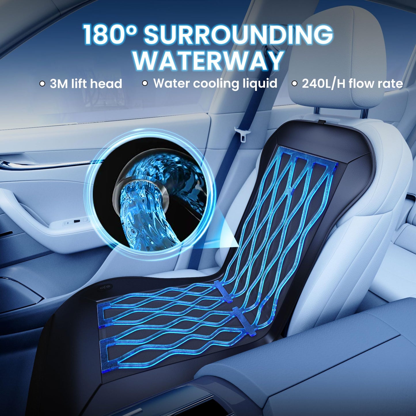 Phonery ChillRide ® Cooling Car Seat Pad