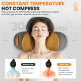 3-in-1 Rechargeable Neck Massager Pillow - Pillow Massage Neck Hump for Shoulder Pain, Deep Tissue Pain Relief, with Heating and Traction Function, Hump Corrector for Women