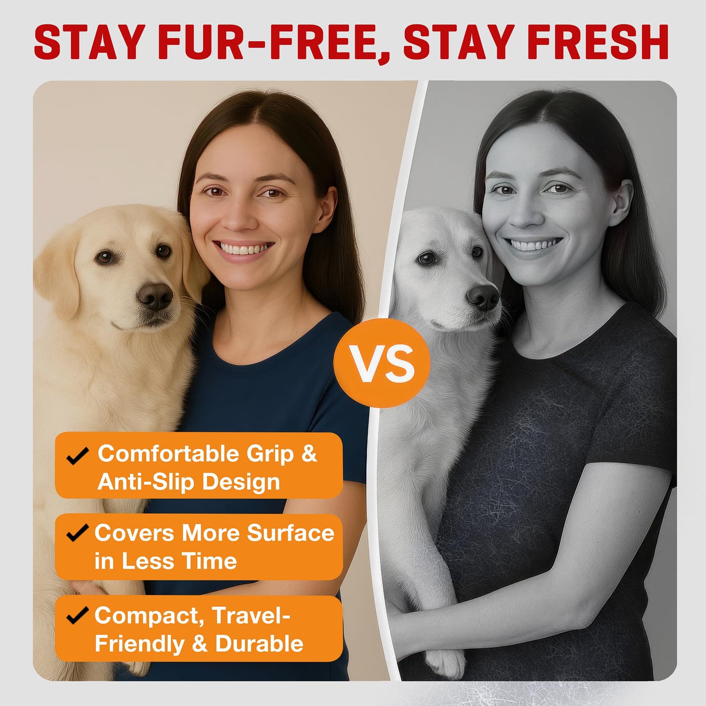 Phonery FurFree ® Electrostatic Pet Hair Remover Gloves