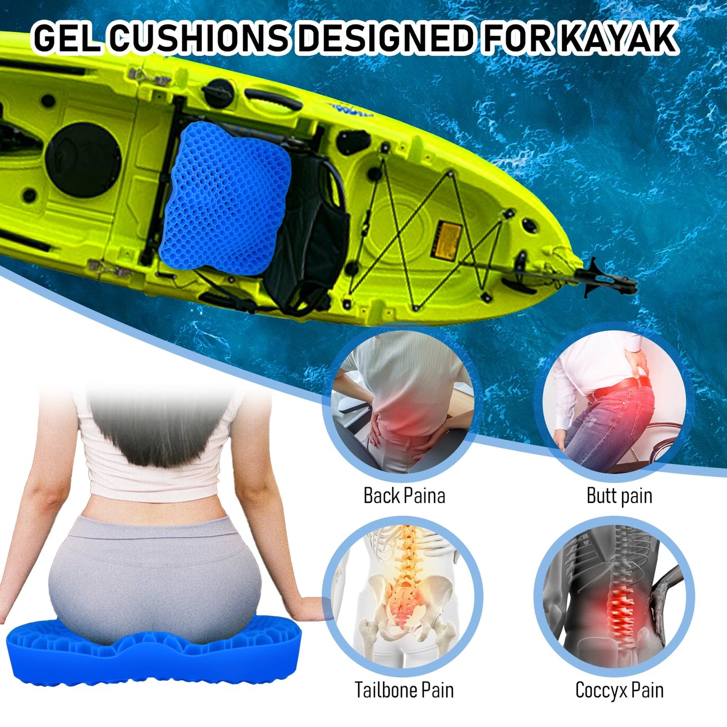 Phonery YakComfort ® Kayak Seat Cushion