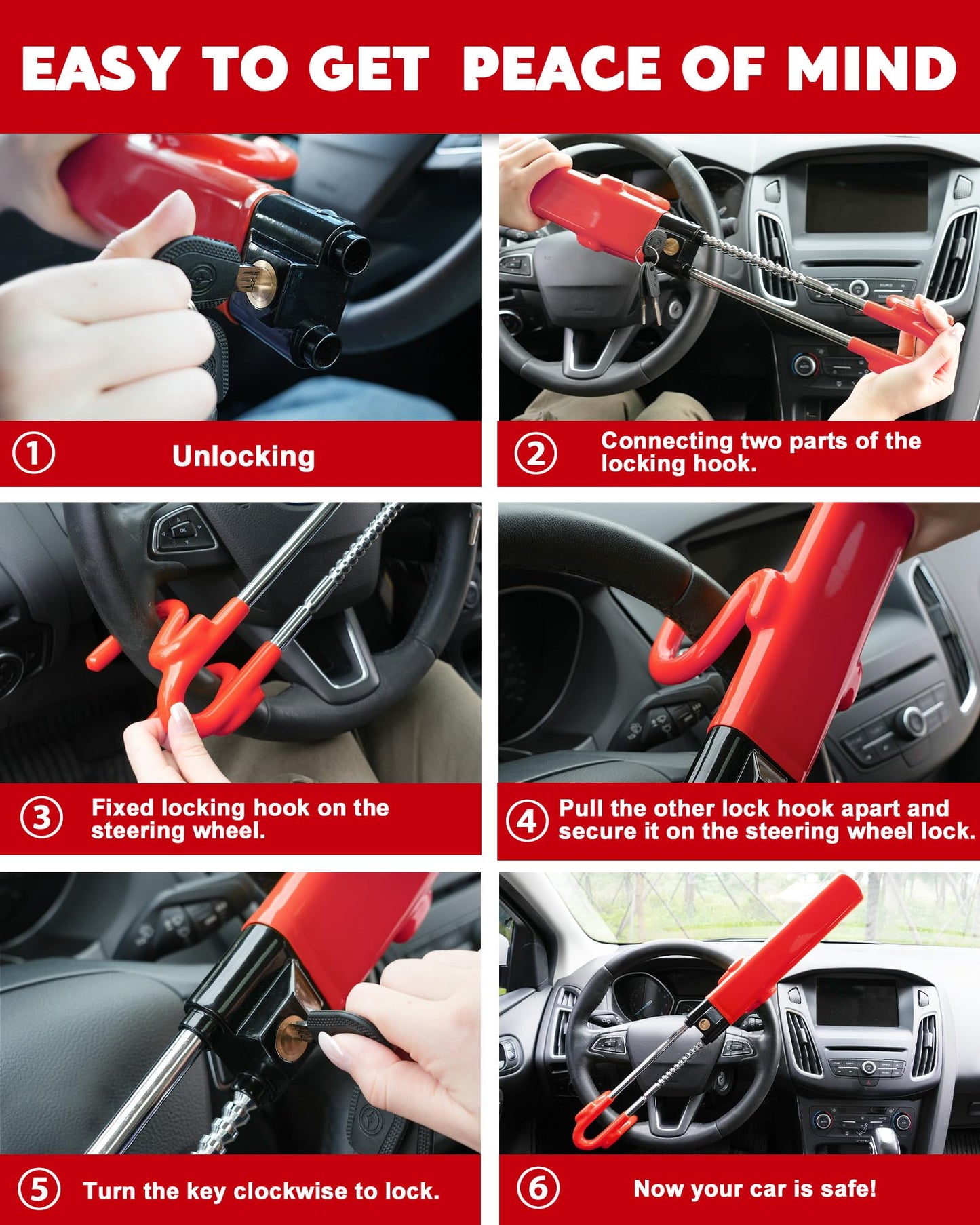 Phonery ArmorGrip  ® Steering Wheel Lock
