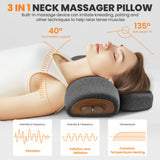 3-in-1 Rechargeable Neck Massager Pillow - Pillow Massage Neck Hump for Shoulder Pain, Deep Tissue Pain Relief, with Heating and Traction Function, Hump Corrector for Women