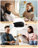 Heated Neck Brace Cervical Collar - Neck Support Brace with Heating Pad, Soft Foam Wraps Keep Vertebrae Stable and Aligned for Relief of Cervical Spine Pressure for Women & Men (M Size) Grey