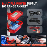 Fuel Transfer Pump Lithium Battery Powered with Auto-Stop & Leak Protection, Automatic Fuel Transfer Pump with 71" Extra Long Hose, Safe and Efficient Portable Gas Can Pump for Oil, Diesel, Gasoline