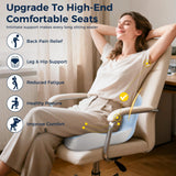 Seat Cushion, Office Chair Seat Cushions for Office Chair with L-Shaped Ergonomic Design, Memory Foam Chair Cushion for Long Sitting Office Worker(Black Gray)