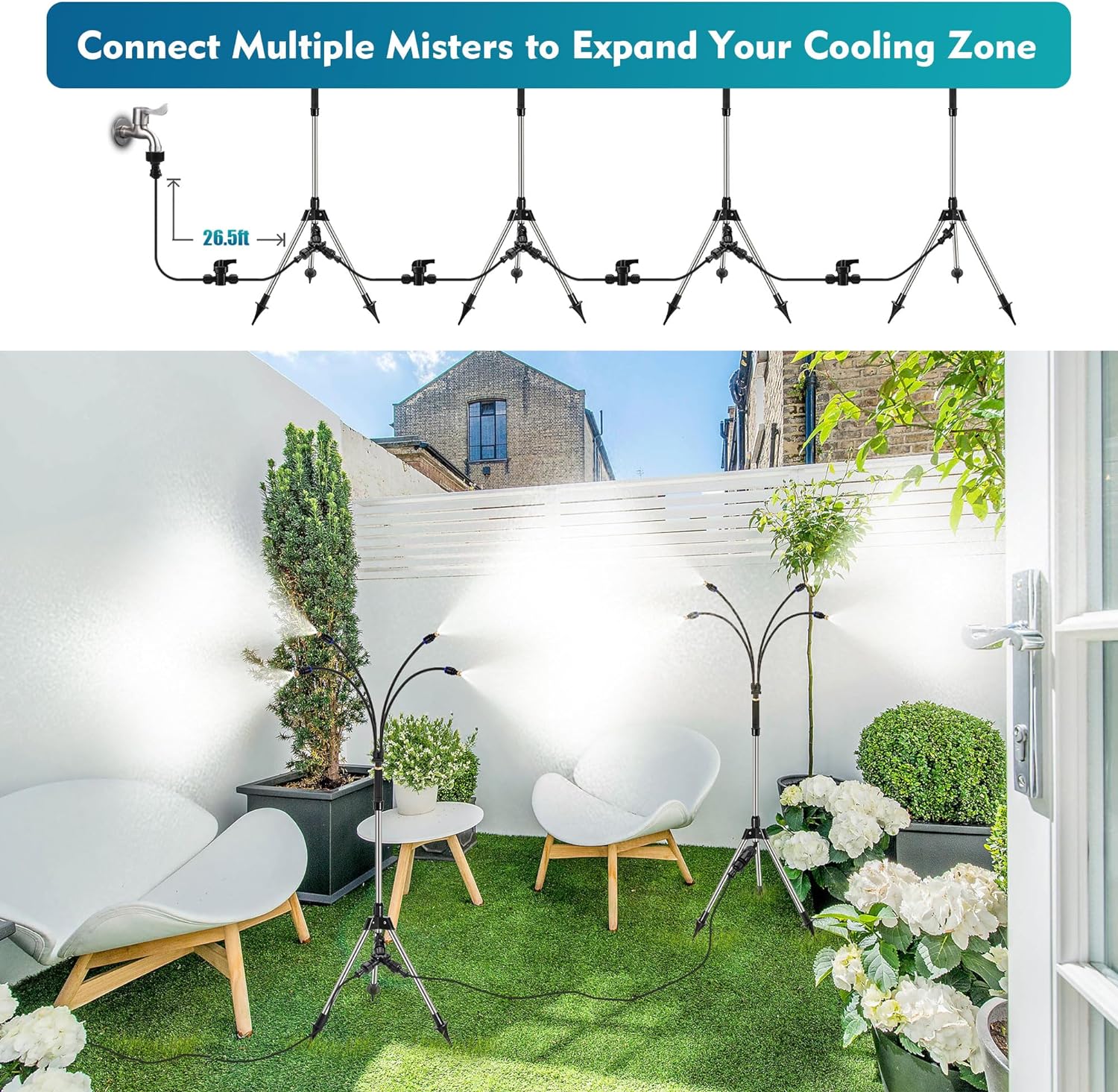 Phonery MistMaster ® Standing Misters for Outside Patio-Getphonery